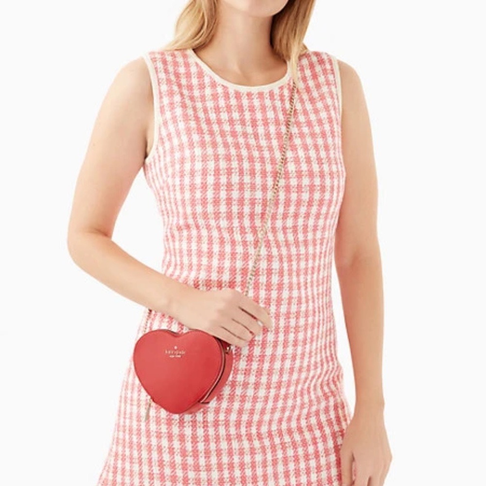 Kate spade new love shack mini heart crossbody bag cherry pepper red - Picture 2 of 4